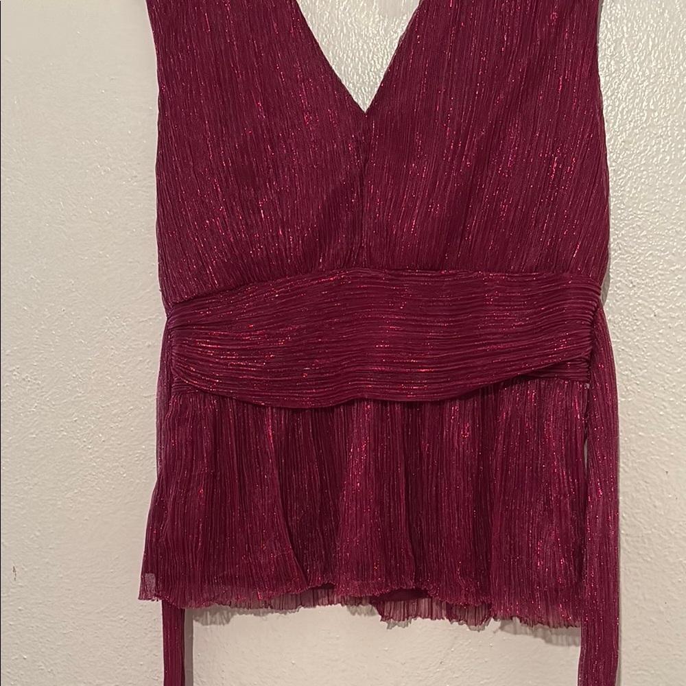 Elegant Burgundy Sleeveless Blouse